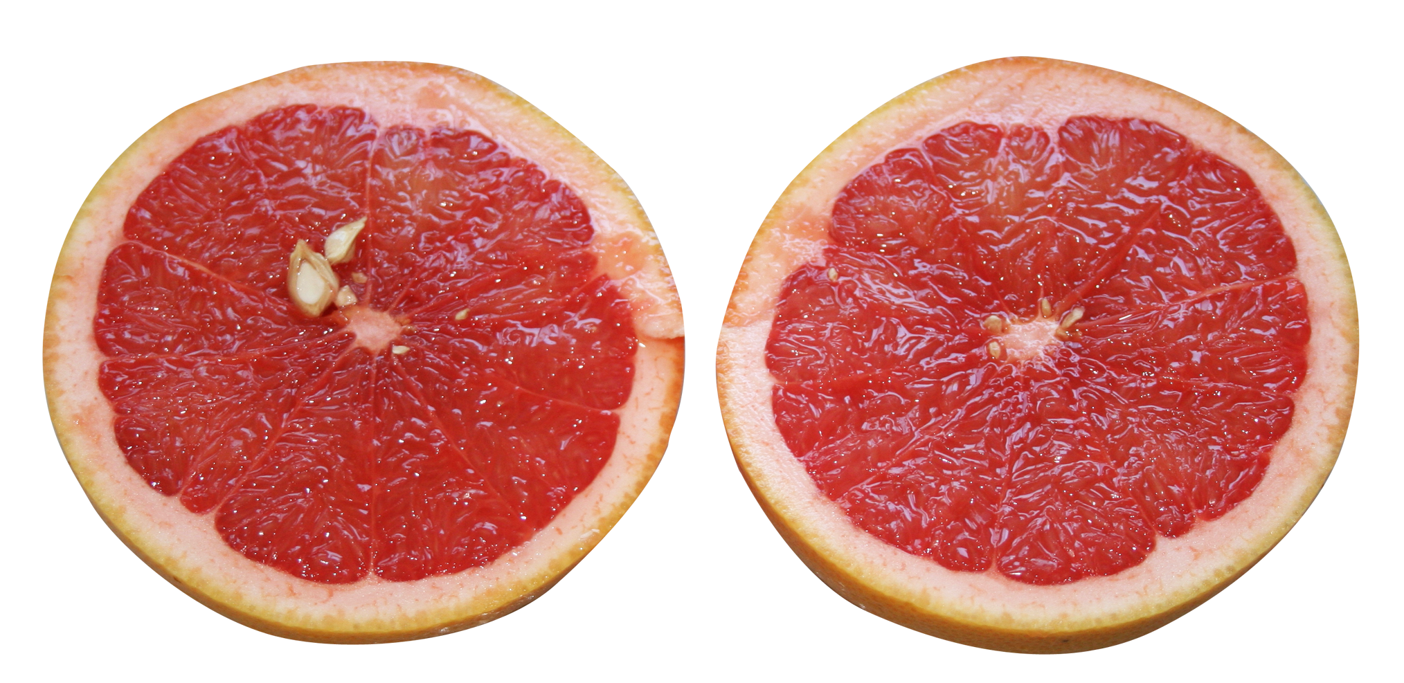 A Close Up Of A Grapefruit