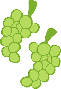 A Bunch Of Grapes On A White Background