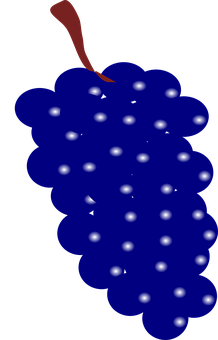 A Blue Grapes With White Dots