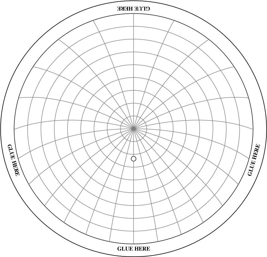A Circular Grid With White Lines