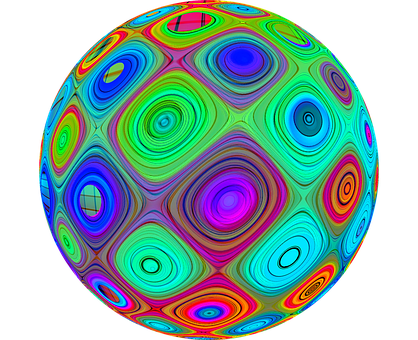 A Colorful Circle With Circles