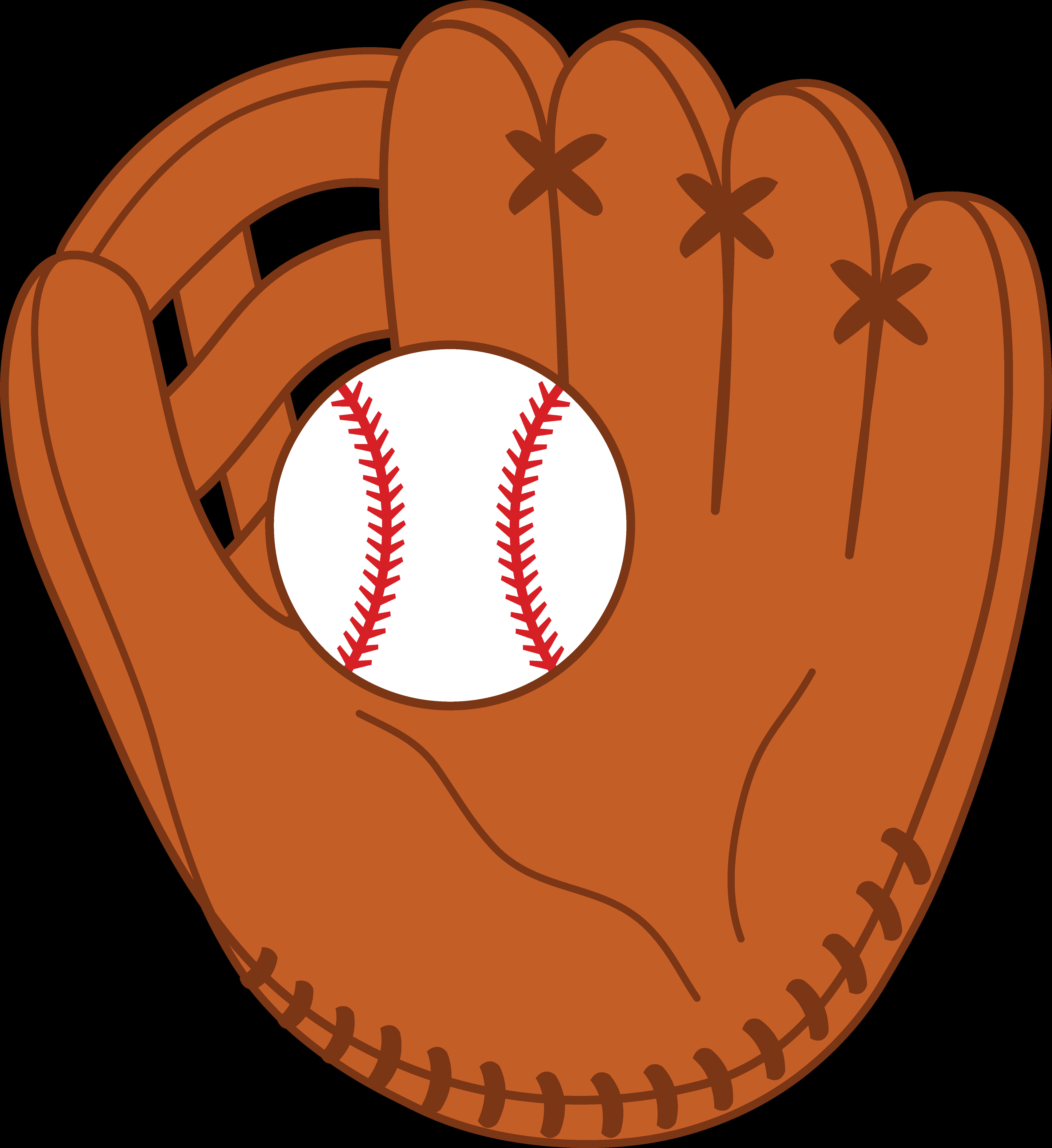 Graphic Baseball Glove And Ball
