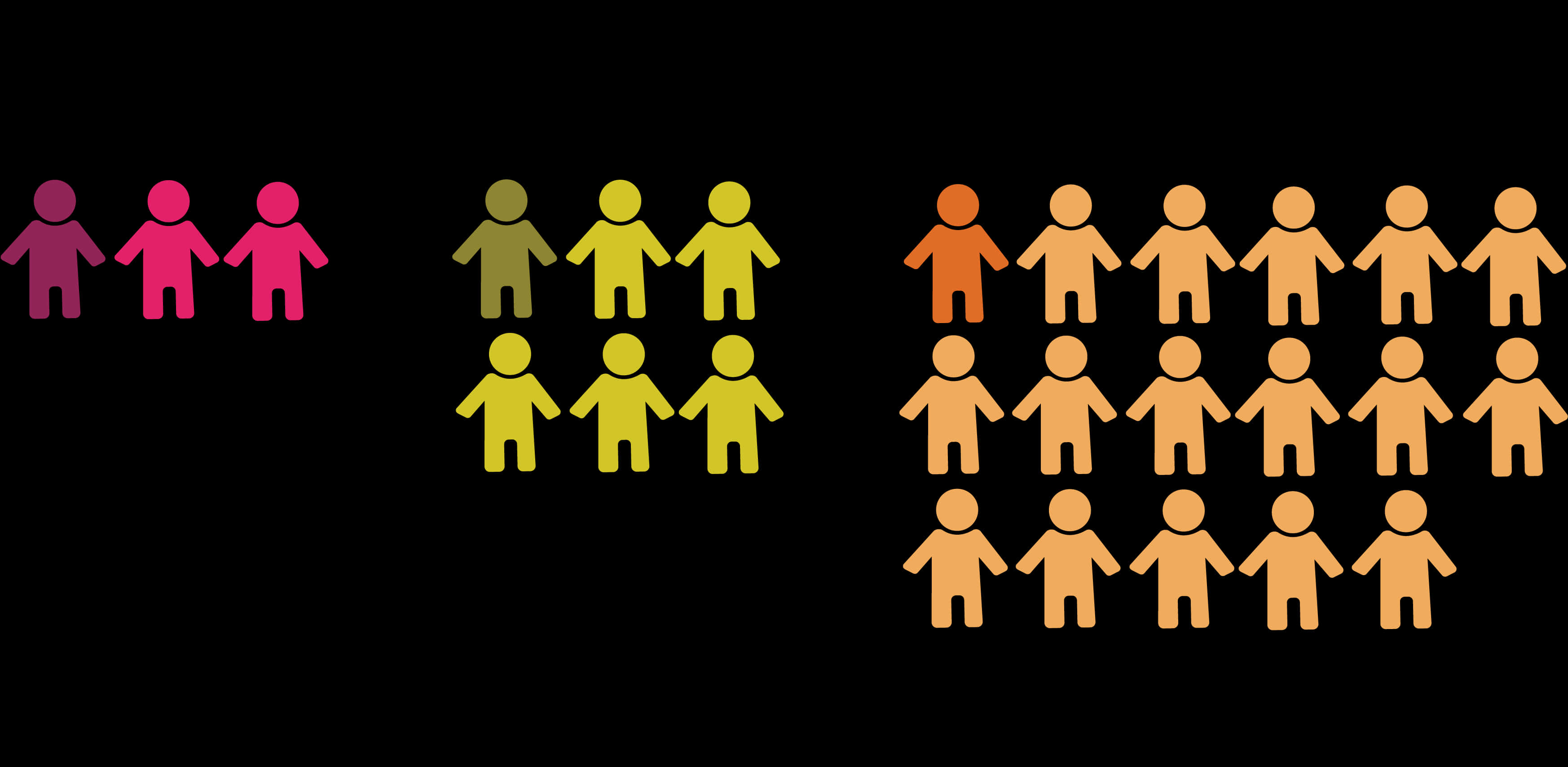 A Group Of People With Different Colors