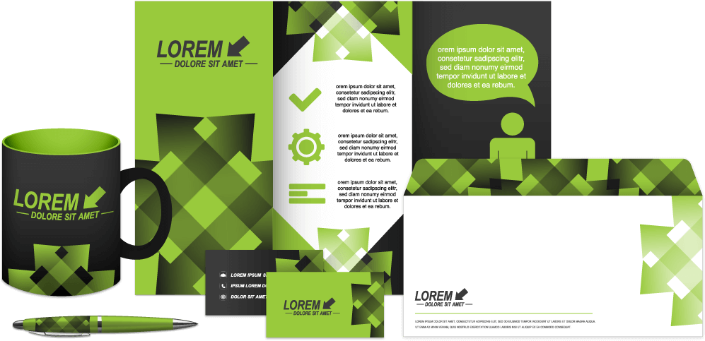 A Green And Black Corporate Identity