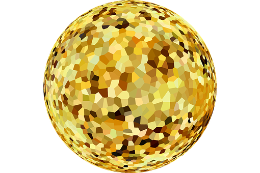 A Yellow And Black Sphere