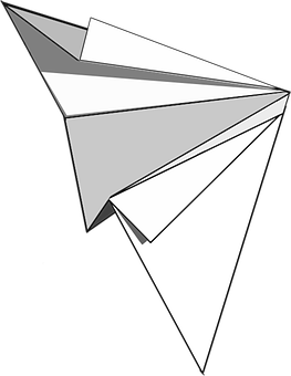 A Paper Plane On A Black Background