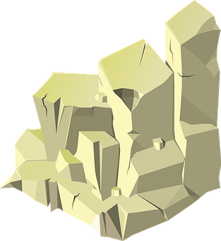 A Low Poly Rock Formation