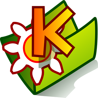 A Logo With A Flower And A Letter K
