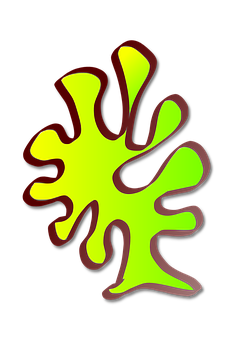 A Yellow And Green Blot