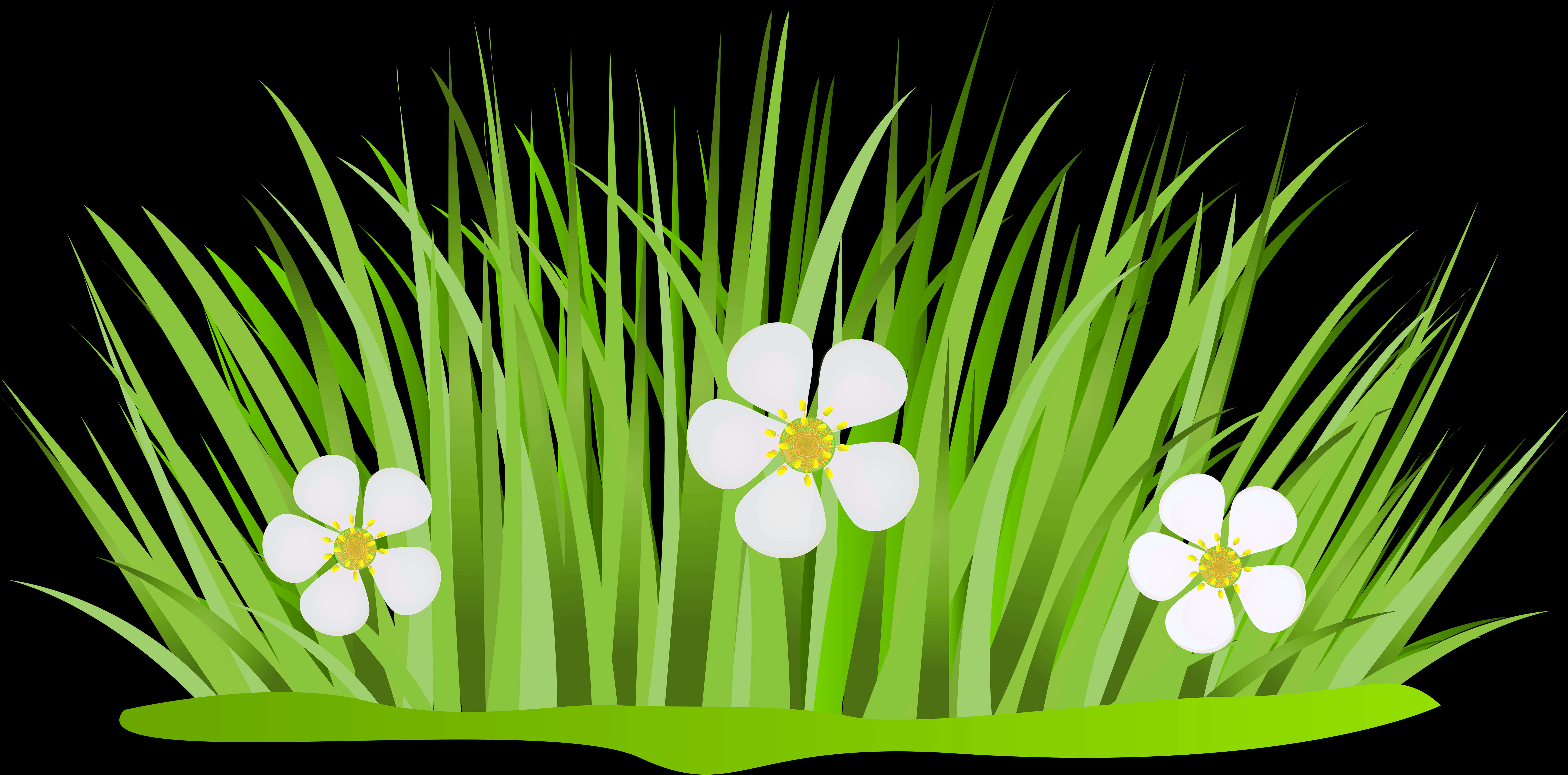 Grass Clip Art With Flowers