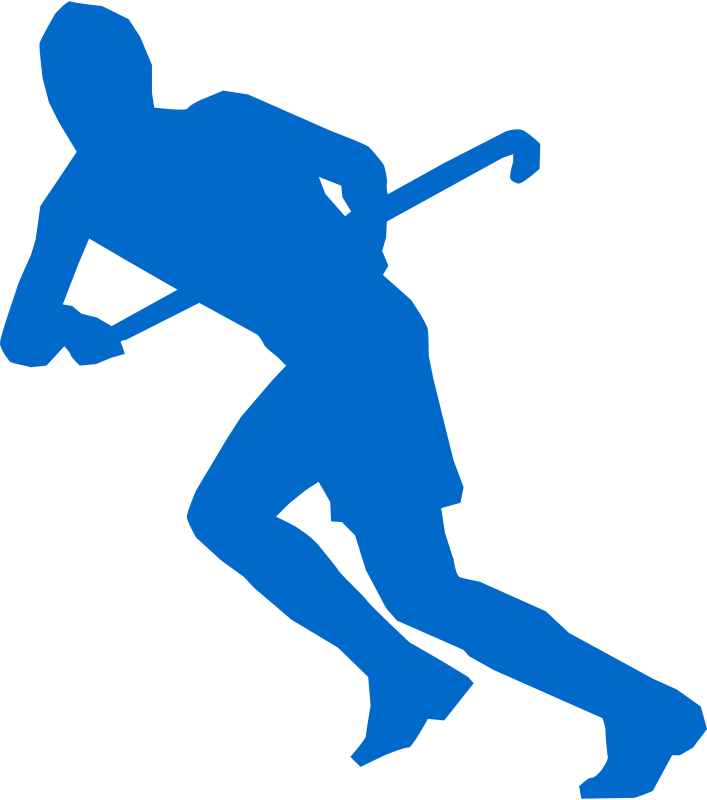 A Silhouette Of A Man Playing A Hockey Stick