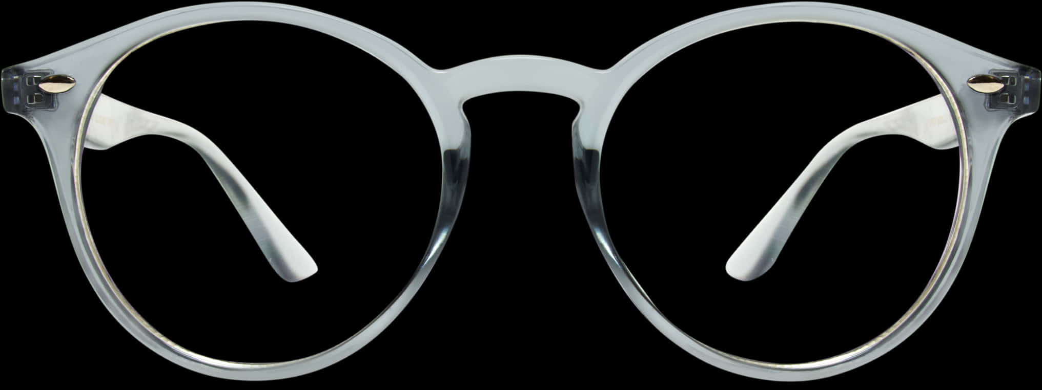 Gray Frame Round Glasses
