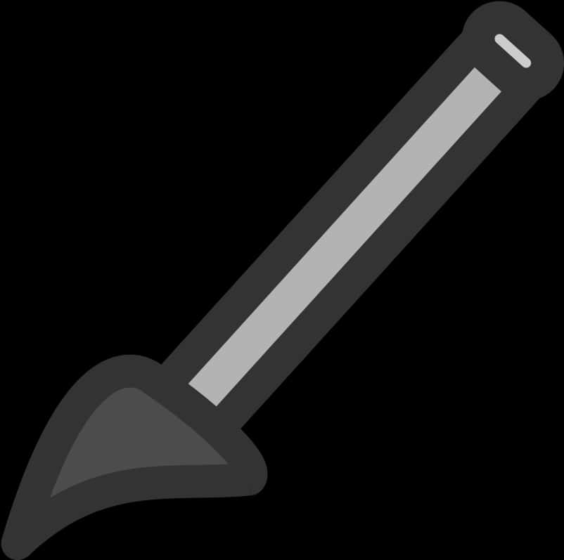 A Black And Grey Drawing Of A Pointed Tip