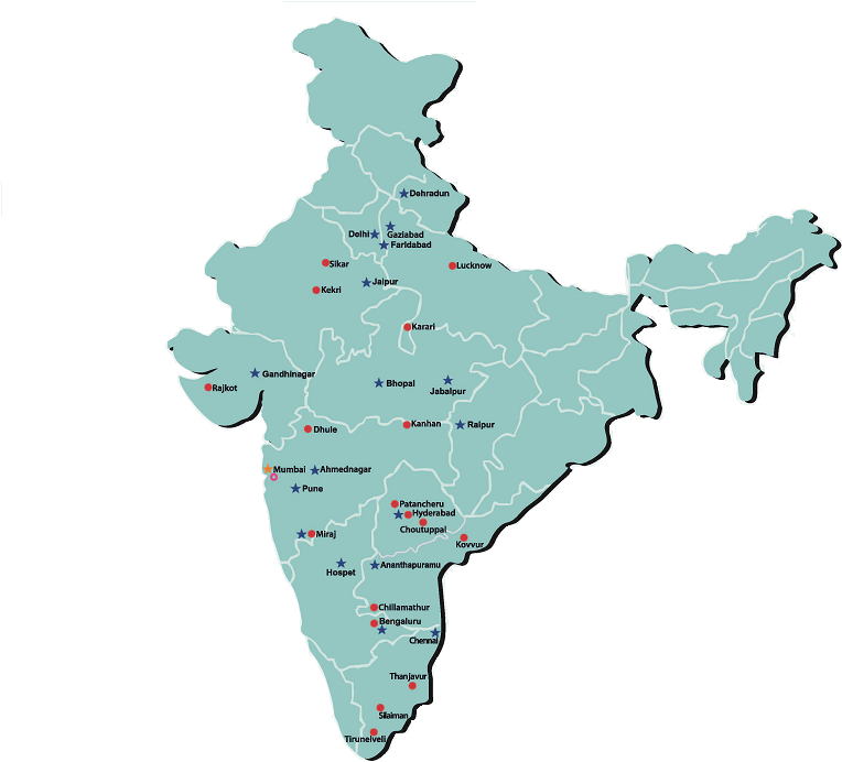 A Map Of India With Cities