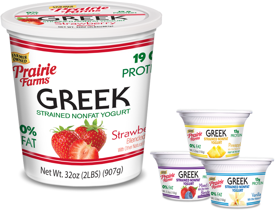 A Group Of Containers Of Yogurt