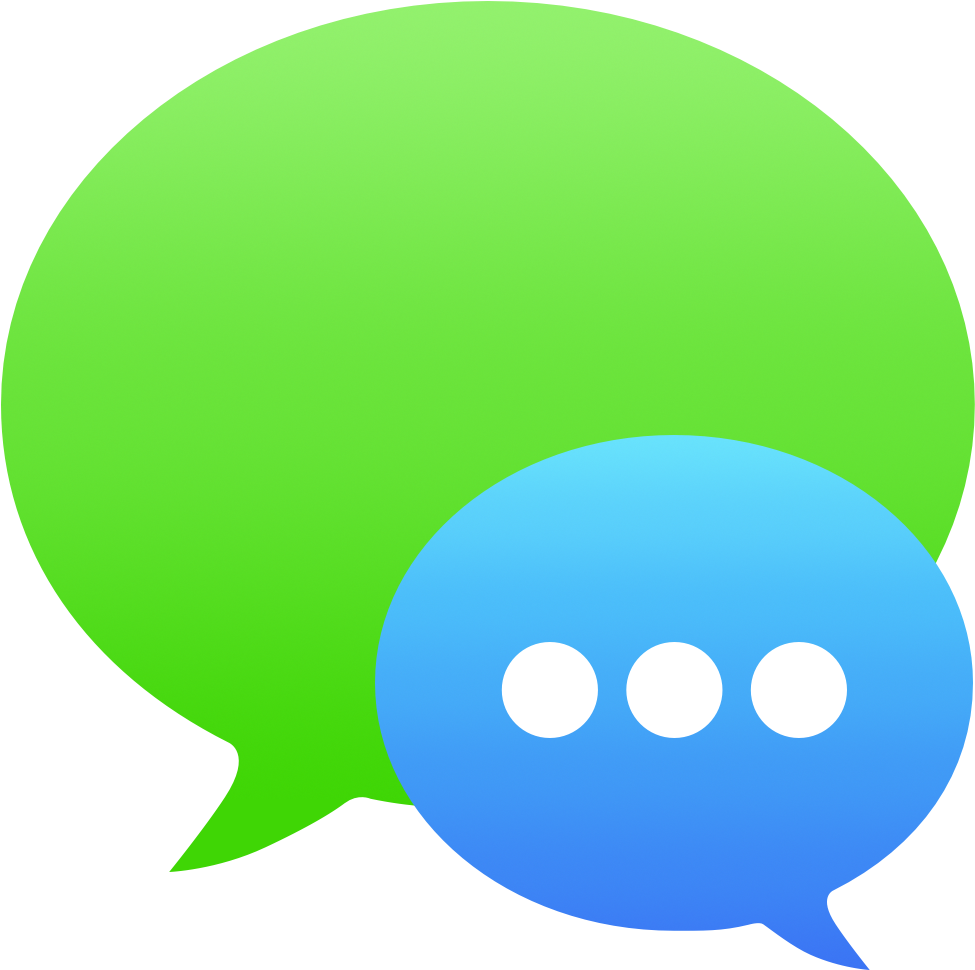 A Green And Blue Chat Bubbles