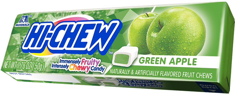 A Green Candy Box With Apples