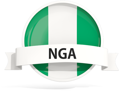 A Green And White Circle With A White Banner