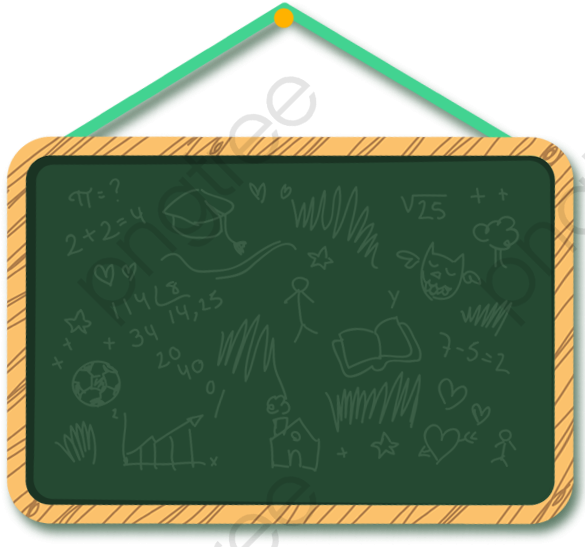 A Green Chalkboard With Drawings On It
