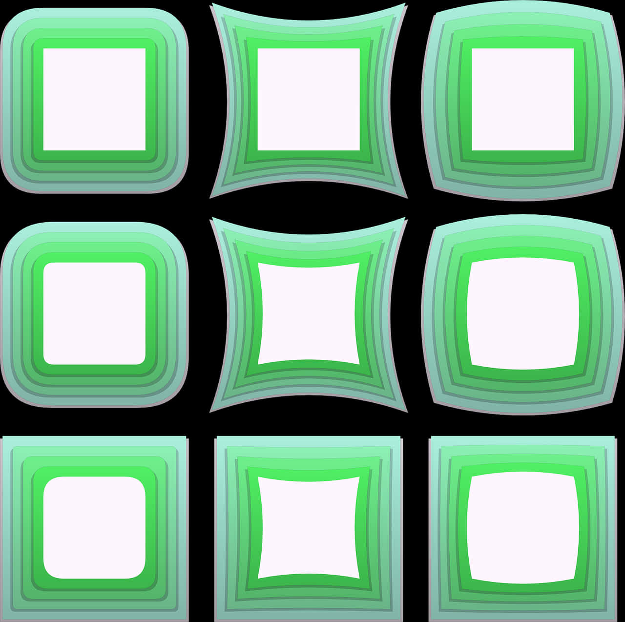 A Group Of Green Squares
