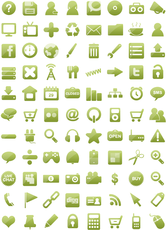 A Close Up Of Icons