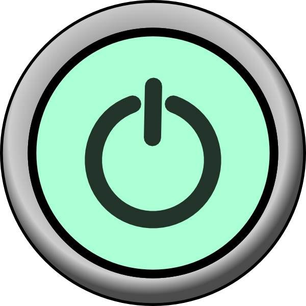 A Green And Black Power Button