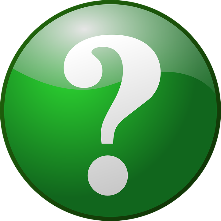 A Green And White Question Mark