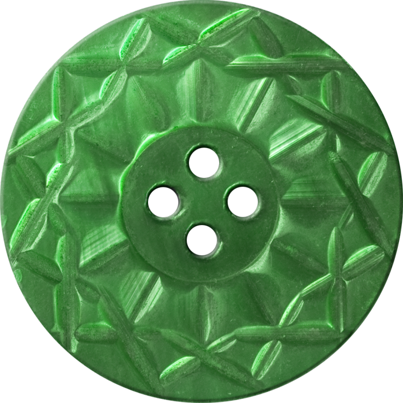A Green Button With A Pattern