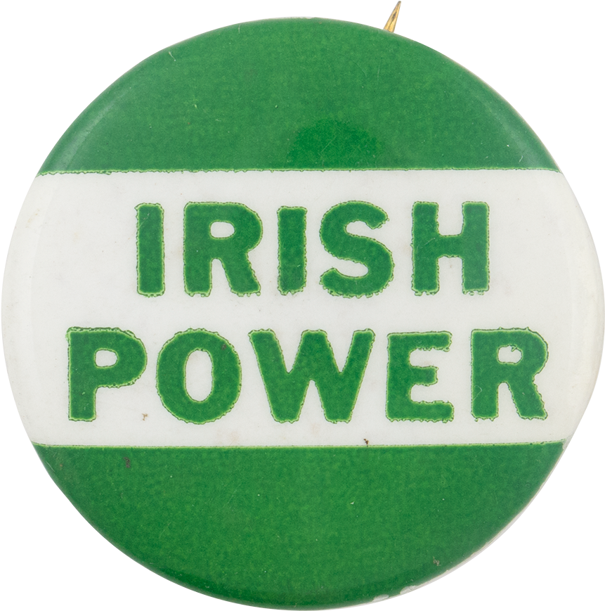 A Green And White Button With Text