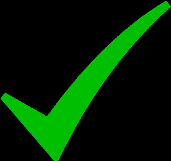 A Green Check Mark On A Black Background