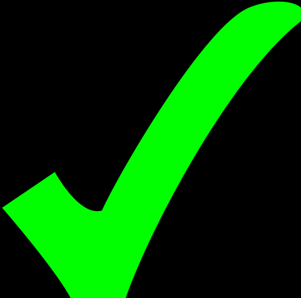Green Check Mark With Outline