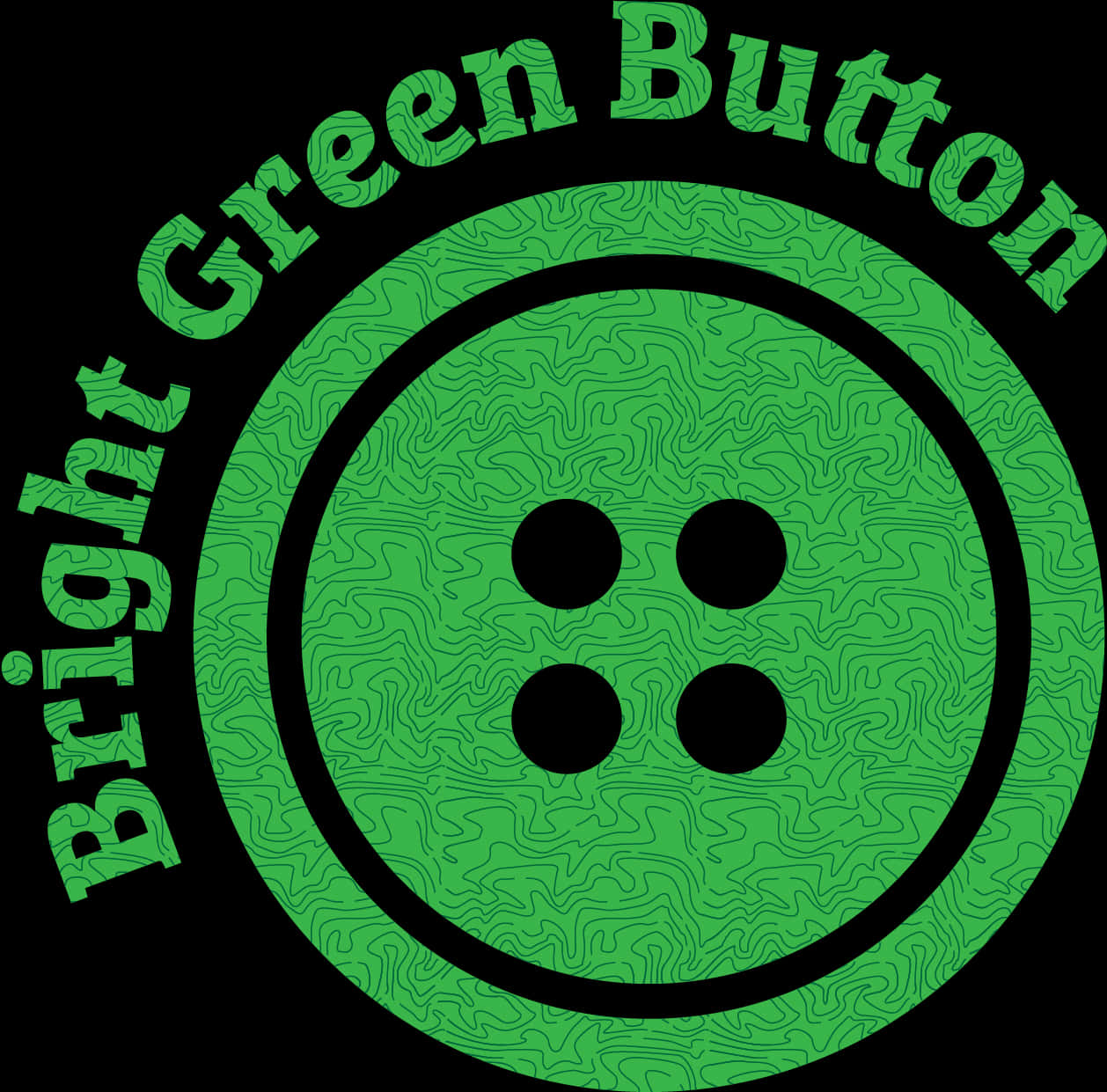 A Green Button With A Black Background