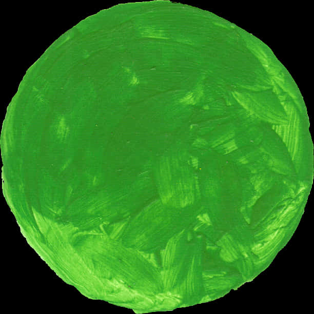 Green Circle Painted
