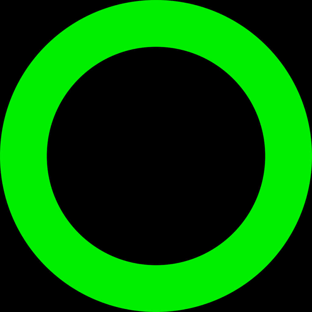 Thick Border Green Circle
