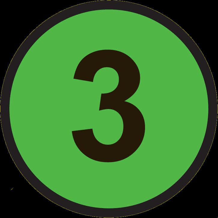 A Green Circle With A Number On It