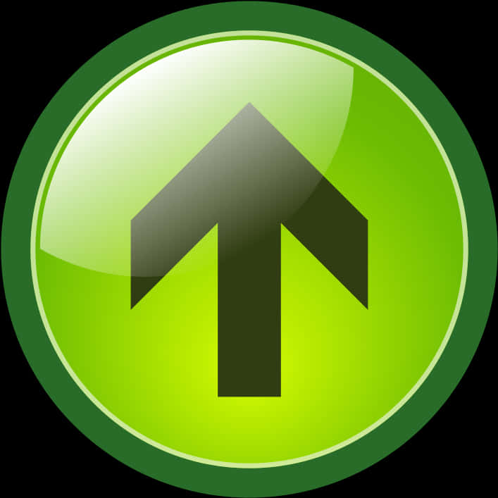 A Green Button With A Black Arrow