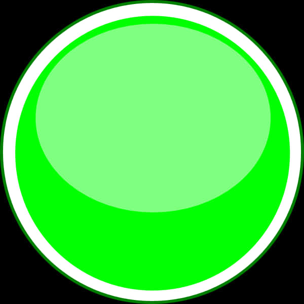 A Green Circle With White Border