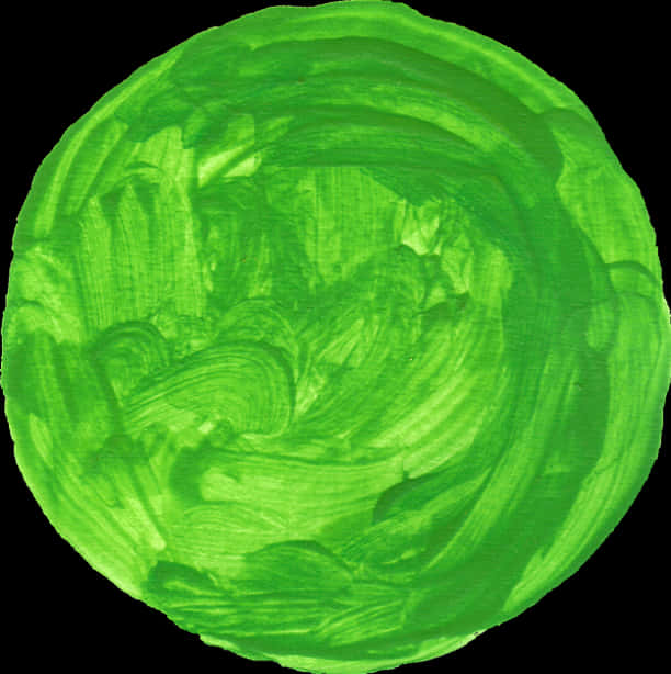 Painted Green Circle