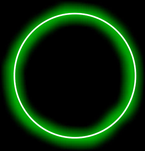 A Green Circle With Black Background