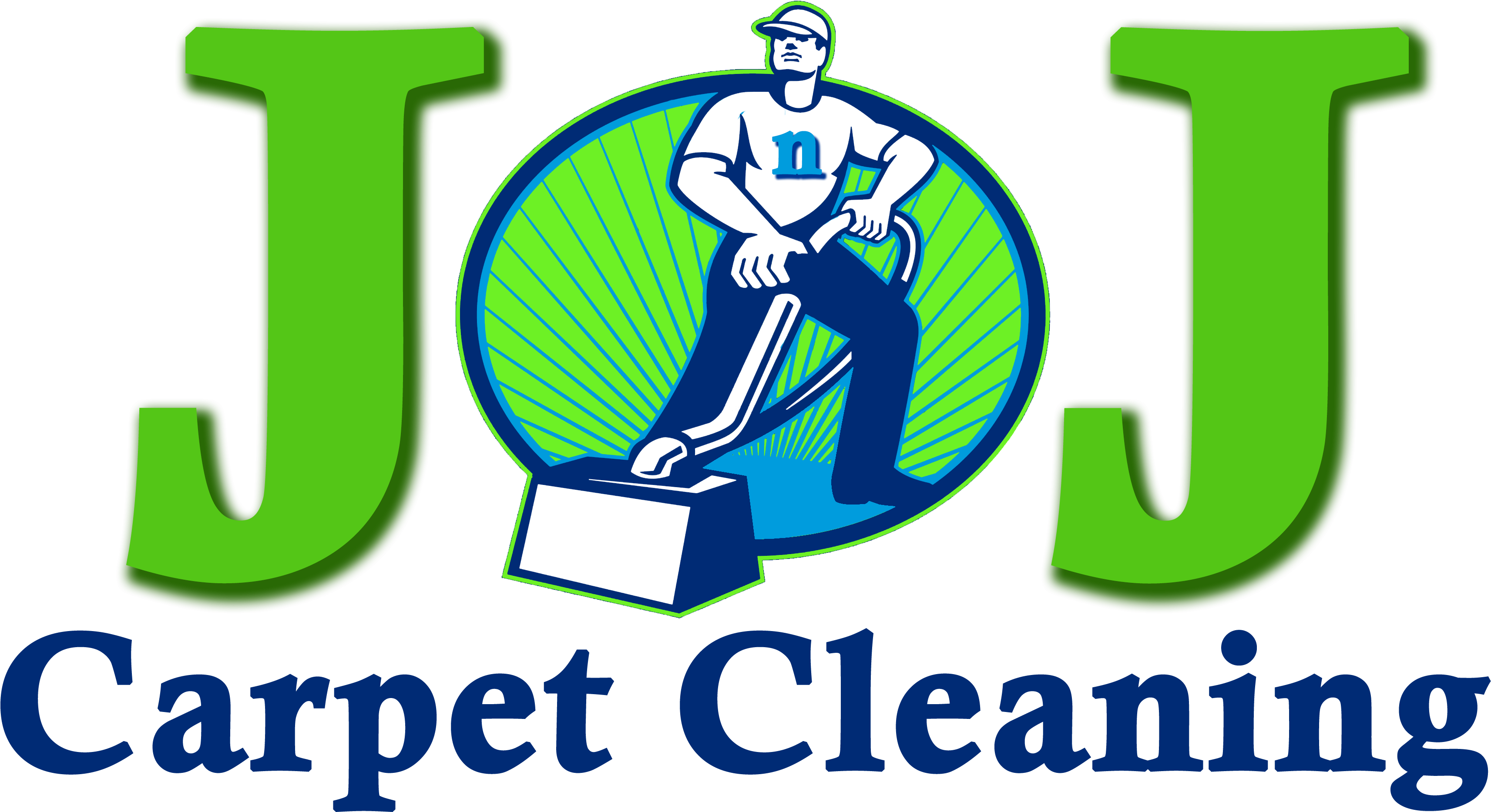 A Logo Of A Man Vacuuming A Box