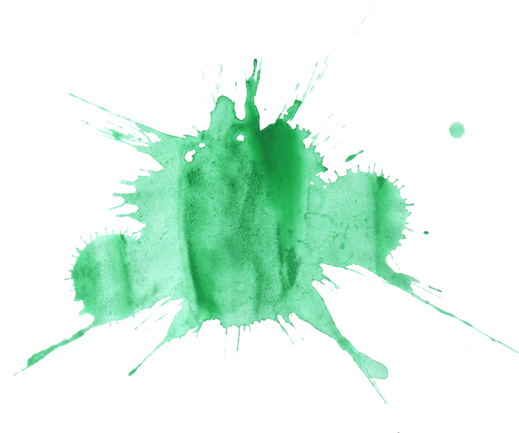 Green Cliparts Png Splashing Paint - Green Watercolor Splash Transparent Background, Png Download
