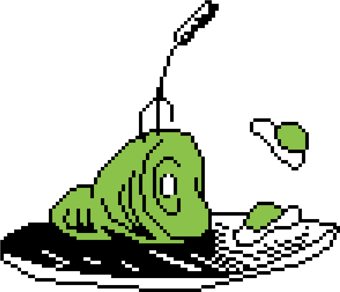 A Cartoon Of A Green Snail