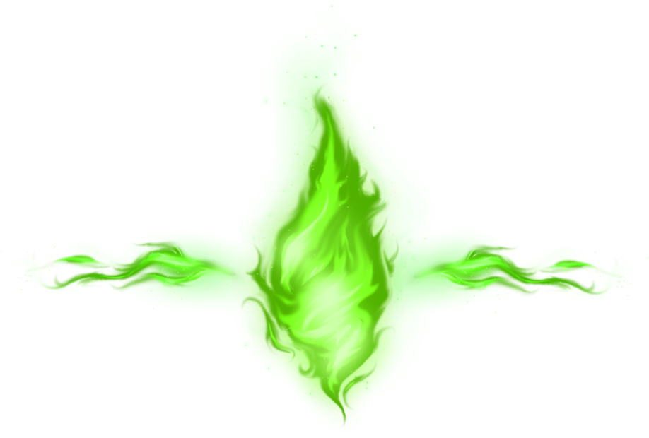 Green Fire No Background, Hd Png Download
