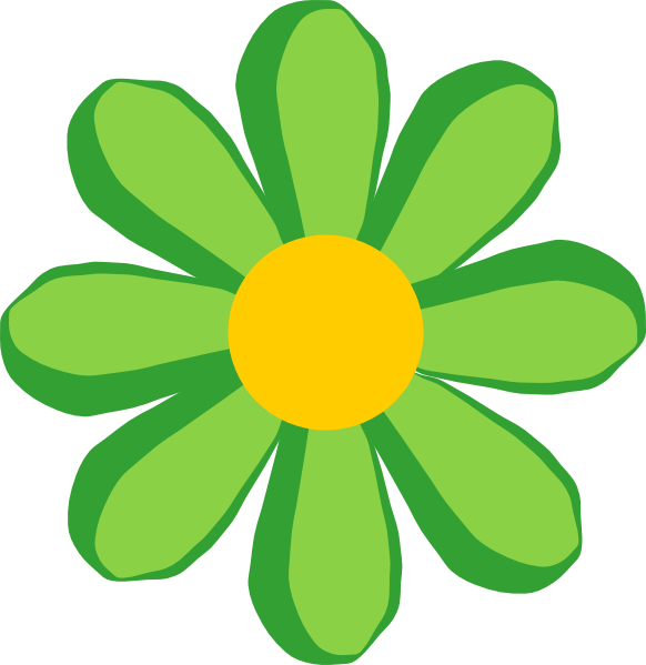 Green Flower Png 582 X 599