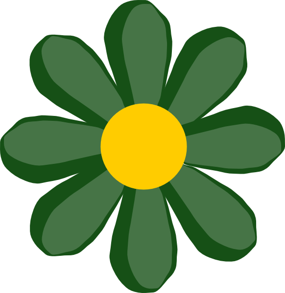 Green Flower Png 582 X 599