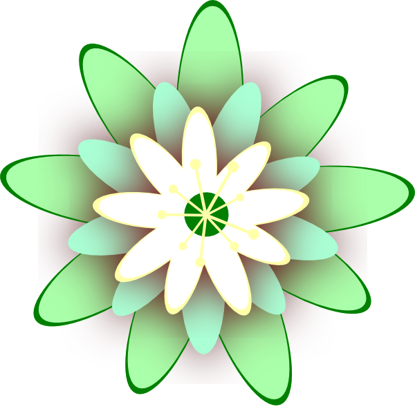 A Flower With Green Leaves