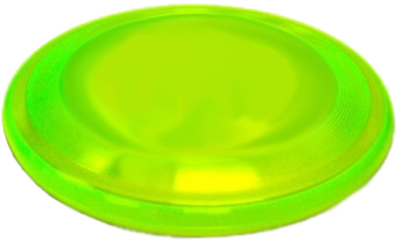 A Green Frisbee On A Black Background