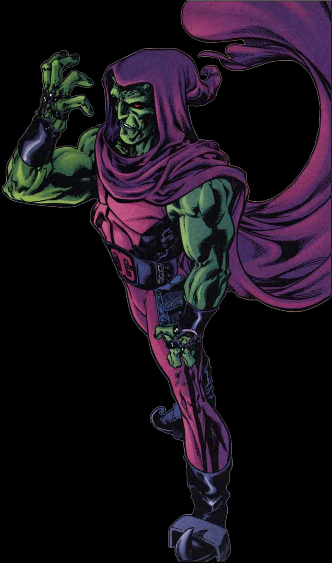 A Green And Purple Superhero
