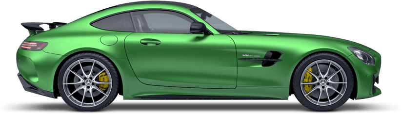 A Green Car With Black Trim