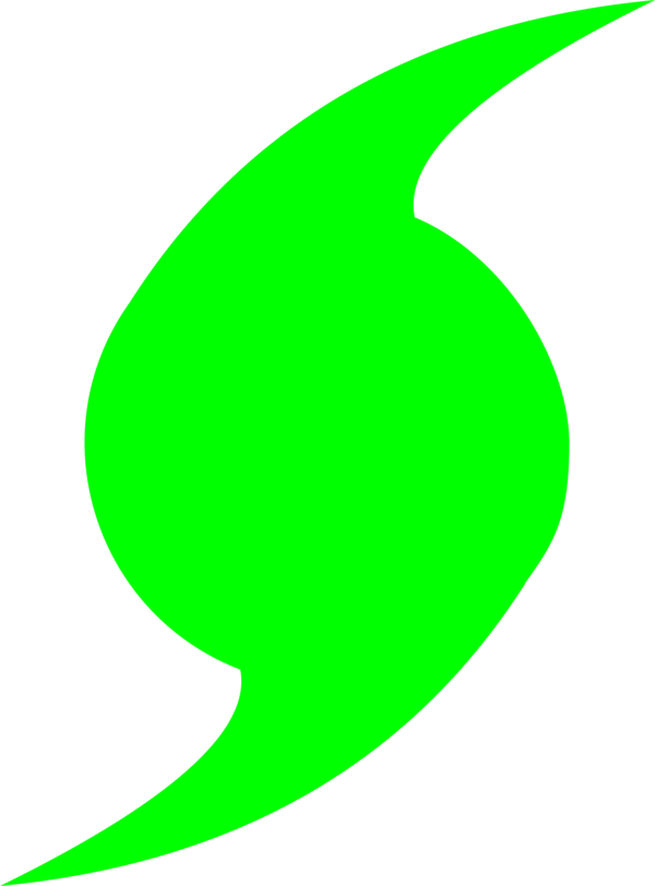 A Green Circle On A Black Background